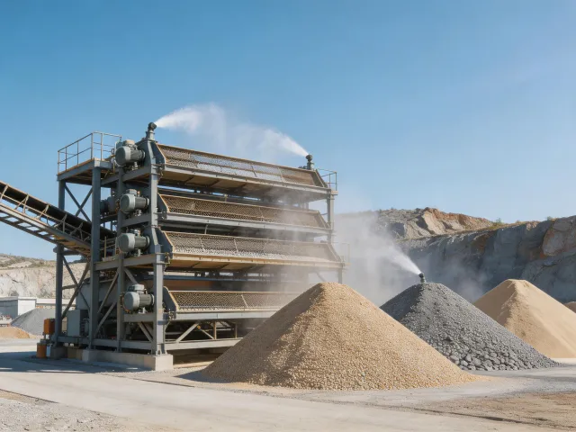 Aggregate screening operation
