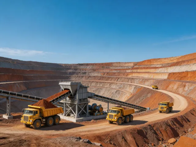 Open pit mining crusher application