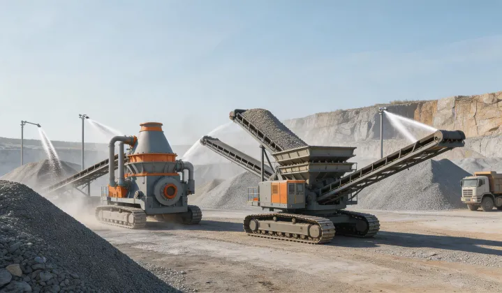 Aggregate quarry screen plant