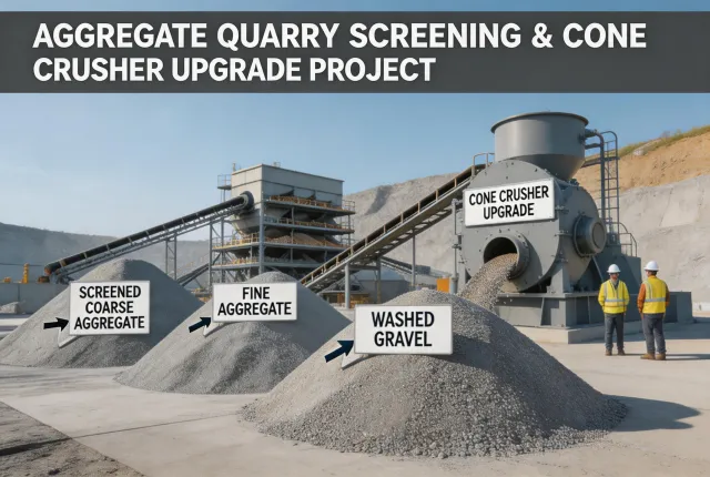 Aggregate quarry screening project